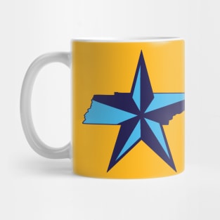 Tennessee Star - Light & Dark Blue Mug